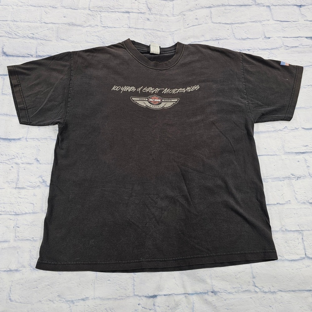 Harley Davidson T Shirt MENS XL Black 100th Anniversary Willie G Vintage 2003
